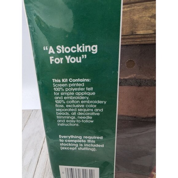 Bucilla Gallery Of Stitches Christmas Jeweled Stocking Kit #32262  18" Long - Picture 3 of 5